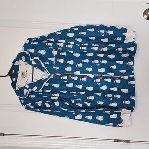 Munki munki snowman Pajama top size  medium